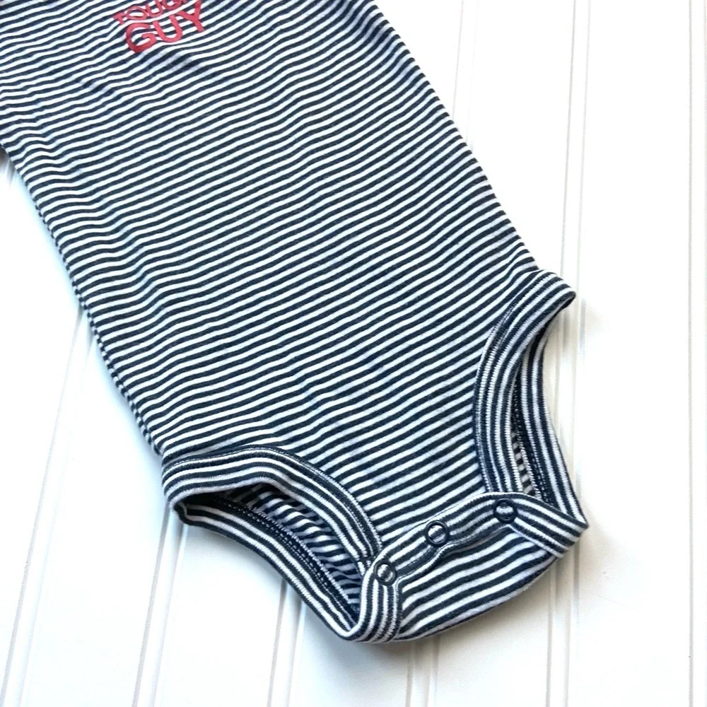 •Carter’s• Tough Guy striped onesie